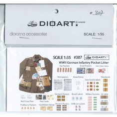 1/35 WWII German Soldiers Pocket Litter (2 sheets)