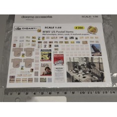 1/35 WWII US Postal Items - Letters, Cards, Coupons (2 full colour bond sheets)
