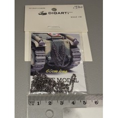 All Periods AFV/Vehicle Chain, Fine Black Metal Chain with Gloss Finish (24'', 60cm)