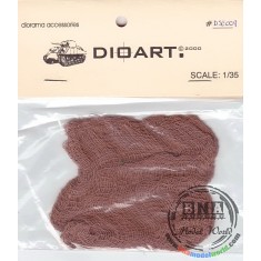 1/35 WWII Brown Camouflage Netting (x1 light brown 8"x8" fine cotton gauze)