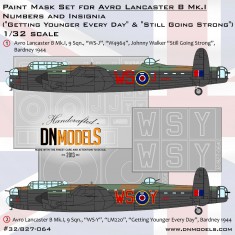 1/32 Lancaster B Mk.I Johnny Walker & Getting Younger Every Day Masking for HK/Border