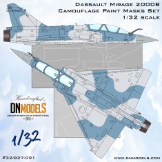 1/32 Dual-seat Mirage 2000B Camouflage Paint Mask set