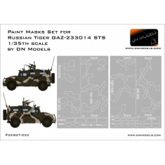 1/35 Russian Tiger GAZ-233014 STS Camouflage and Windows Paint Masks for Meng Model