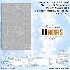 1/35 Heinkel 111 H-6 Canopy and Windows Mask for Border #BF-018