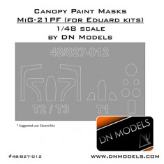 1/48 Mikoyan-Gurevich MiG-21PF Canopy Paint Masks for Eduard kit #8236