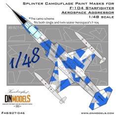 1/48 F-104 Starfighter Aerospace Aggressor Splinter Camouflage Paint Masks for Hasegawa