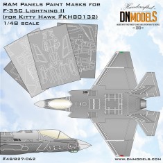 1/48 US Navy F-35C Lightning II RAM Panels Paint Masks for Kitty Hawk kit #KH80132