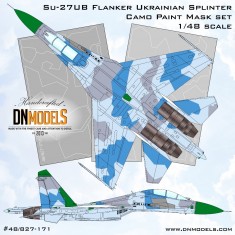 1/48 Su-27UB Ukrainian Splinter Camouflage Paint Mask for HobbyBoss/GWH/Academy