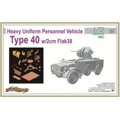 1/72 Heavy Uniform Personnel Vehicle Type 40 with 2cm Flak38
