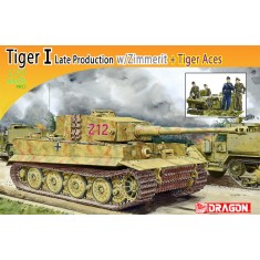 1/72 WWII PzKpfw.VI Ausf.E Tiger I Late Production w/Zimmerit + Tiger Aces