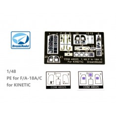 1/48 McDonnell Douglas F/A-18A/C Hornet Cockpit Detail Set for Kinetic kits