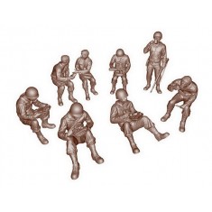 1/35 WWII US Soldiers (GI's) at Lunch (8 figures)