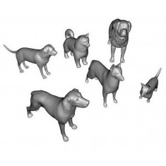 1/35 Animal Dog Breeds #2 (6pcs)