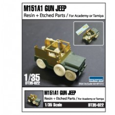 1/35 M151A1 Gunjeep Conversion/Detail set for Academy/Tamiya kit (Resin+Photoetch)