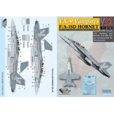 1/32 USN F/A-18D Hornet VX-9 Vampires Decals for Academy/Kinetic kits