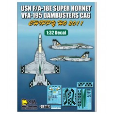 Decals for 1/32 USN F/A-18E VFA-195 Dambusters CAG 2011 ChippyHo