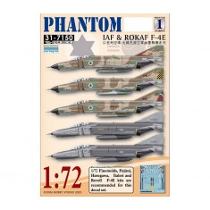 1/72 IAF & ROKAF F-4E Phantom Decals #1 for Finemolds/Fujimi/Hasegawa/Italeri/Revell kits