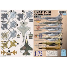 1/72 USAF F-16A/C/D Fighting Falcon 149FW/425FS/310FS/174FS Decal set