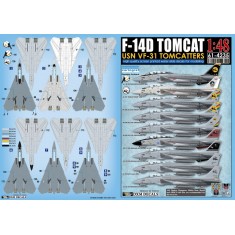 1/48 USN F-14D Tomcat Decal - VF-31 Tomcatters for Tamiya/Hasegawa/HobbyBoss/Revell/GWH