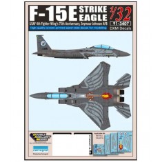Decals for 1/32 USAF F-15E Strike Eagle 4FW's 75th Anniversary, SJ AB