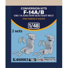 1/48 F-14A/B GRU-7A Ejection Seat/Seatbelt (2 sets) for Tamiya kits