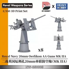 1/350 Royal Navy 20mm Oerlikon AA Guns Mk.IIA (8pcs)