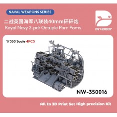 1/350 Royal Navy 2-pdr Octuple Pom-Poms (4pcs)
