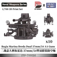 1/700 Regia Marina Breda Twin 37mm/54 AA Guns (10pcs)
