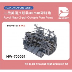 1/700 Royal Navy 2-pdr Octuple Pom-Poms (6pcs)