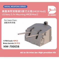1/700 US Navy 5in Mount Mk.28 Mod.2 for Iowa Class (10pcs)