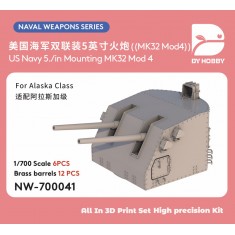 1/700 US Navy 5in Mount Mk.32 Mod.4 for Alaska Class (6pcs)