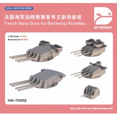 1/700 French Navy Gun Set for Battleship Richelieu (11pcs)