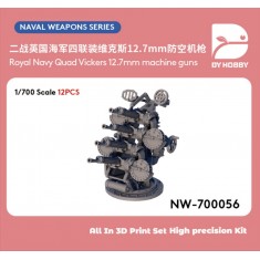 1/700 Royal Navy Quad Vickers 12.7mm Machine Guns (12pcs)