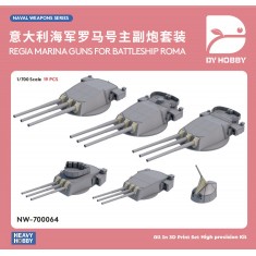 1/700 Regia Marina Gun Set for Battleship Roma (19pcs)