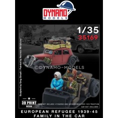 1/35 Civilian Refugee Family in the Car