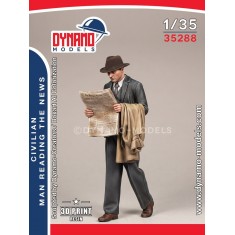1/35 Civilian - Man Reading the News (3D Printed)