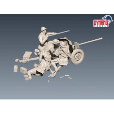 1/35 French Anti-Tank Gun 25mm S.A 34 Type II with 4 Crews [Deluxe Edition]