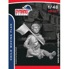 1/48 Little Boy Waving Flag