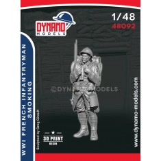 1/48 WWI French Infantryman Smoking