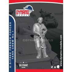 1/48 WWII US/Free French Forces Tanker #1 (3D Printed)