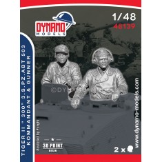 1/48 German King Tiger ''300'' Commander and Gunner Normandy 1944