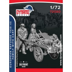 1/72 Civilian - Refugee Family with cart