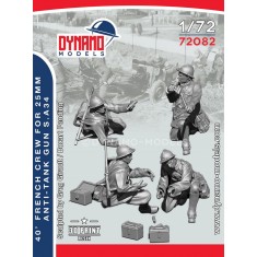 1/72 40' French 25mm Anti-tank Gun Crew Set