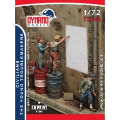 1/72 Civilians - The Young Troublemakers (3 figures, 3D Printed)
