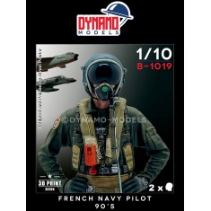 1/10 French Navy Pilot 1990s Bust