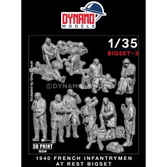 1/35 French 1940 Infantrymen at Rest (9 figures with accessories)