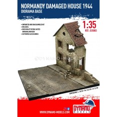 1/35 WWII Normandy Damaged House 1944 Diorama Base (Resin)