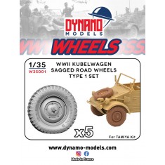 1/35 WWII Kubelwagen Type 1 Sagged Road Wheels