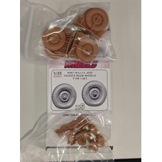 1/35 WWII Willys Jeep Sagged Road Wheels