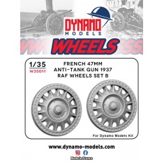 1/35 French 47mm Anti-Tank Gun RAF Type Version B Wheels